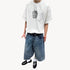 Men's Y2K Baggy Vintage Blue Jorts – Wide Leg Denim Shorts